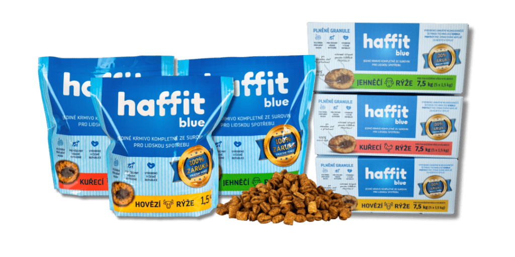 Haffit blue - nejoblíbenější kombinace zakázkového krmiva Haffit